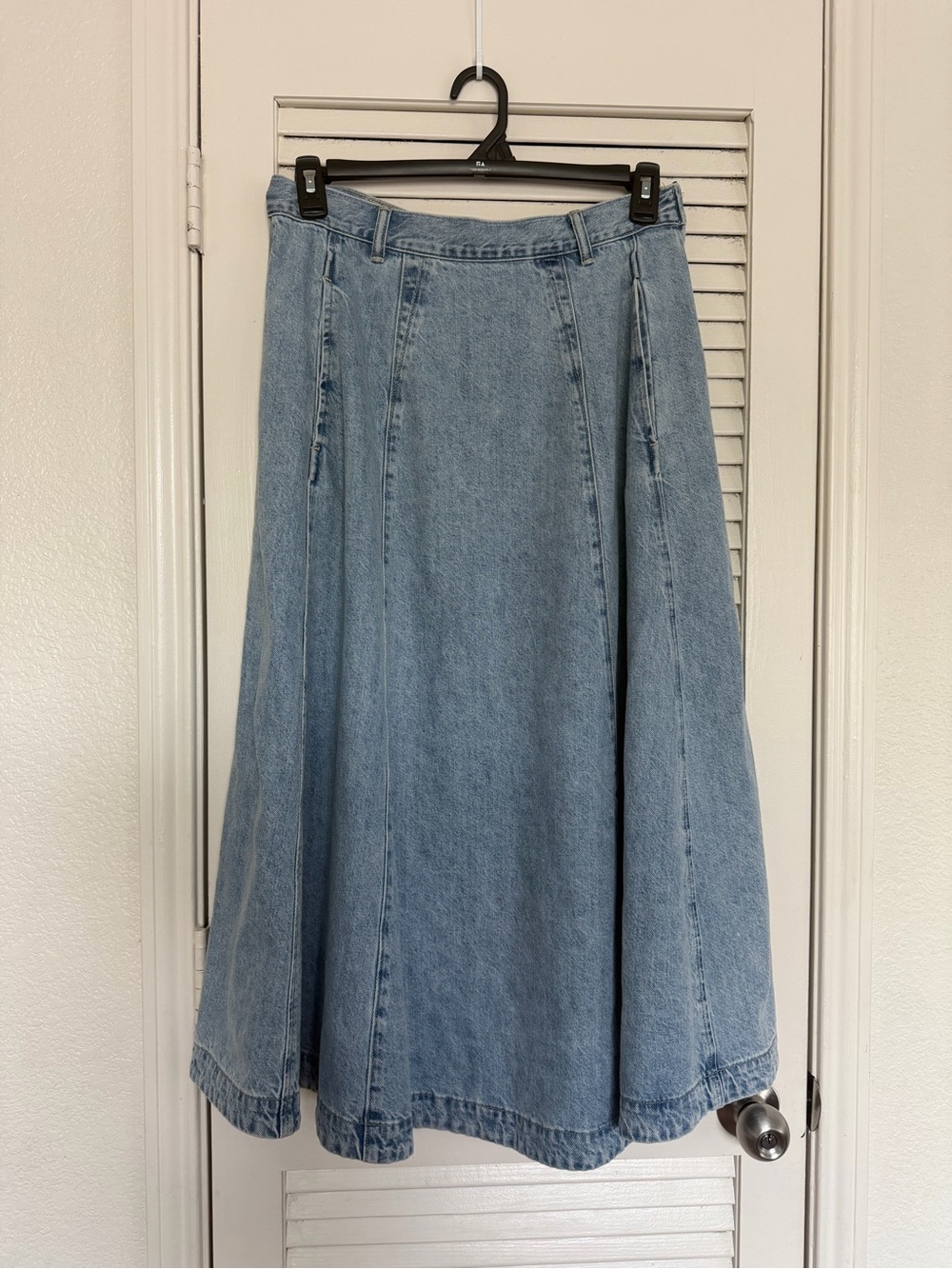 Madewell Vintage Wash Denim Midi Skirt NWT Size 28 Effortless Old Money Chic - Picture 3 of 10